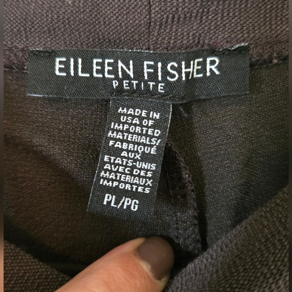 Eileen Fisher Black Straight Leg Leggings Size Large Petite - Picture 5 of 6